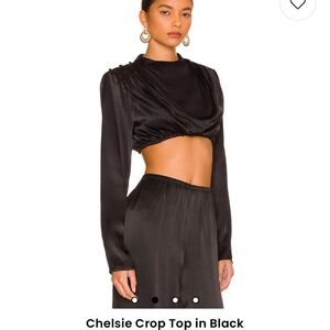 Camila Coelho Black Crop Top